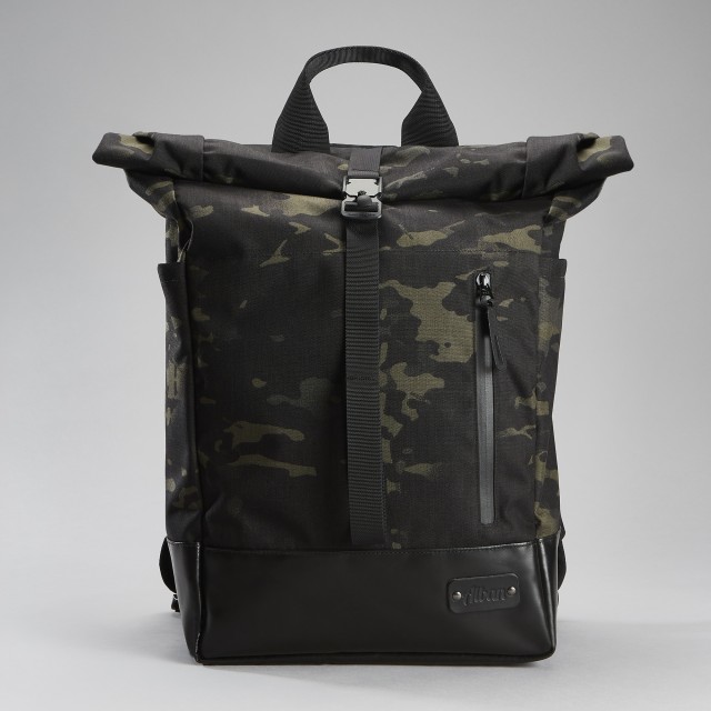 NEW 20 Litre Roll Top Backpack - Fidlock + Multicam Black 500D Cordura | Black Tarp