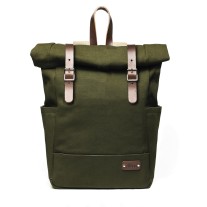 Roll Top Backpack Olive Green / Brown - Limited Edition 