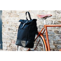 18 litre Convertible Roll Top Backpack / Pannier Bag - Black | Black
