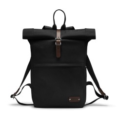 Small Roll Top Backpack - Black / Brown Limited Edition Lickwax