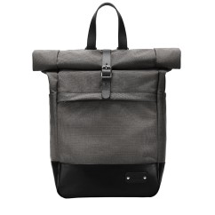 18 litre Convertible Roll Top Backpack / Pannier Bag - Grey | Black