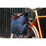 NEW Tote Backpack Pannier – Navy Blue Cordura, Brown Bridle Leather